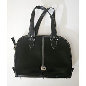 Dooney & Bourke Vintage Classic Black Matte Leather Purse Hand Bag